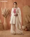 K 1173 By Naisha Roman Glass Embroidery Plazzo Suits 